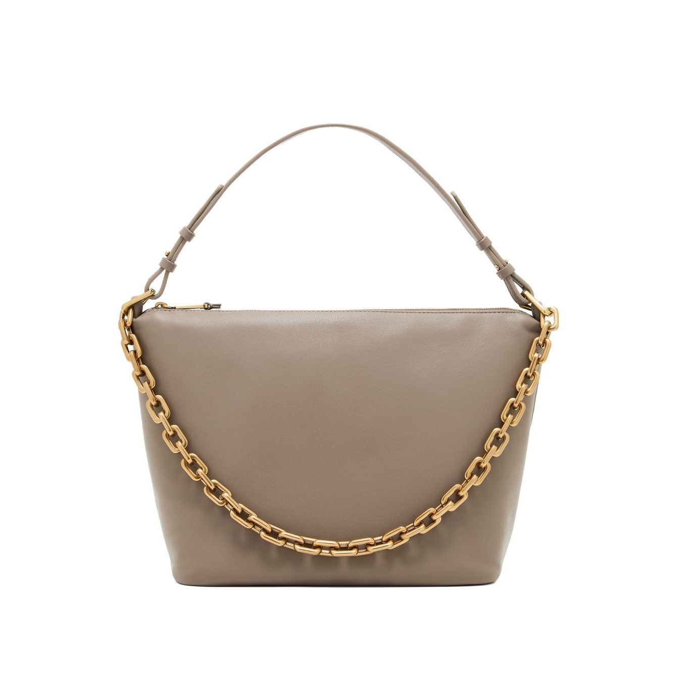 Emporio Armani Medium leather hobo bag with chain Handbag