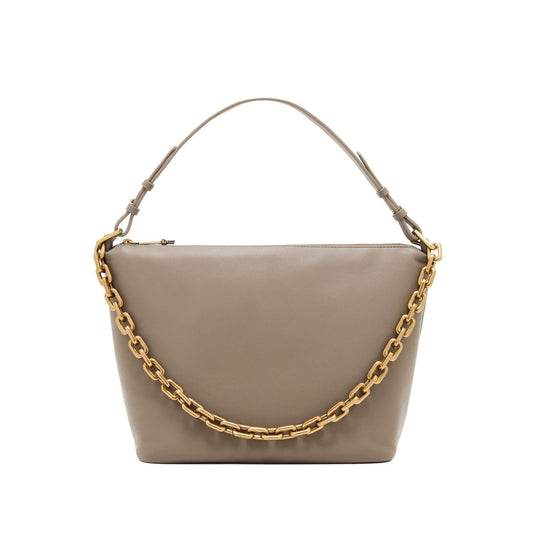 Emporio Armani Medium leather hobo bag with chain Handbag