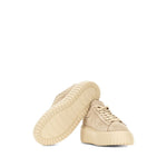 Hogan Pre Sneakers Hogan H-Stripes beige leather sneakers with lace-up fastening and embroidered logo, featuring H-Stripes design.