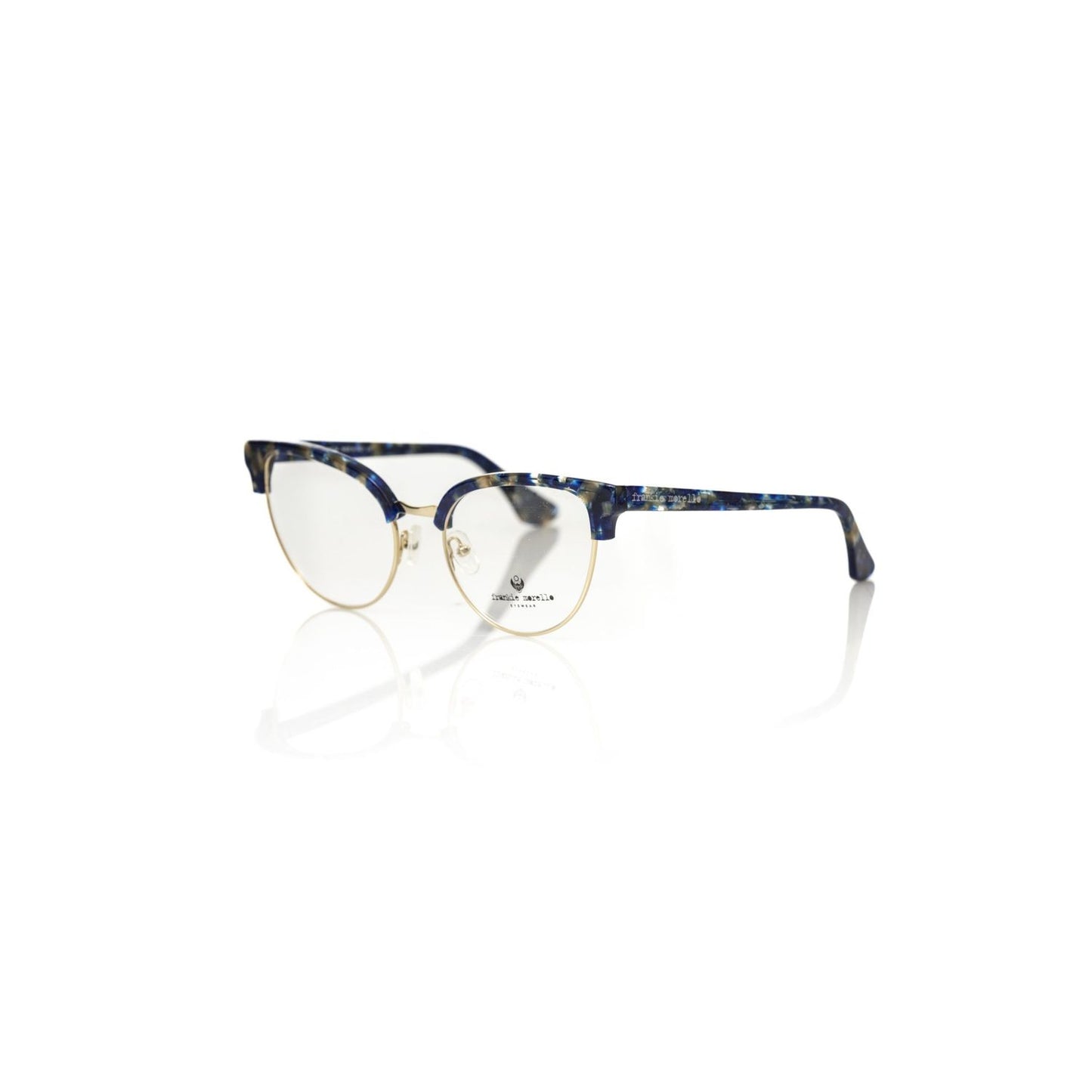 Frankie Morello Blue Metallic Women's Eyeglass Frame