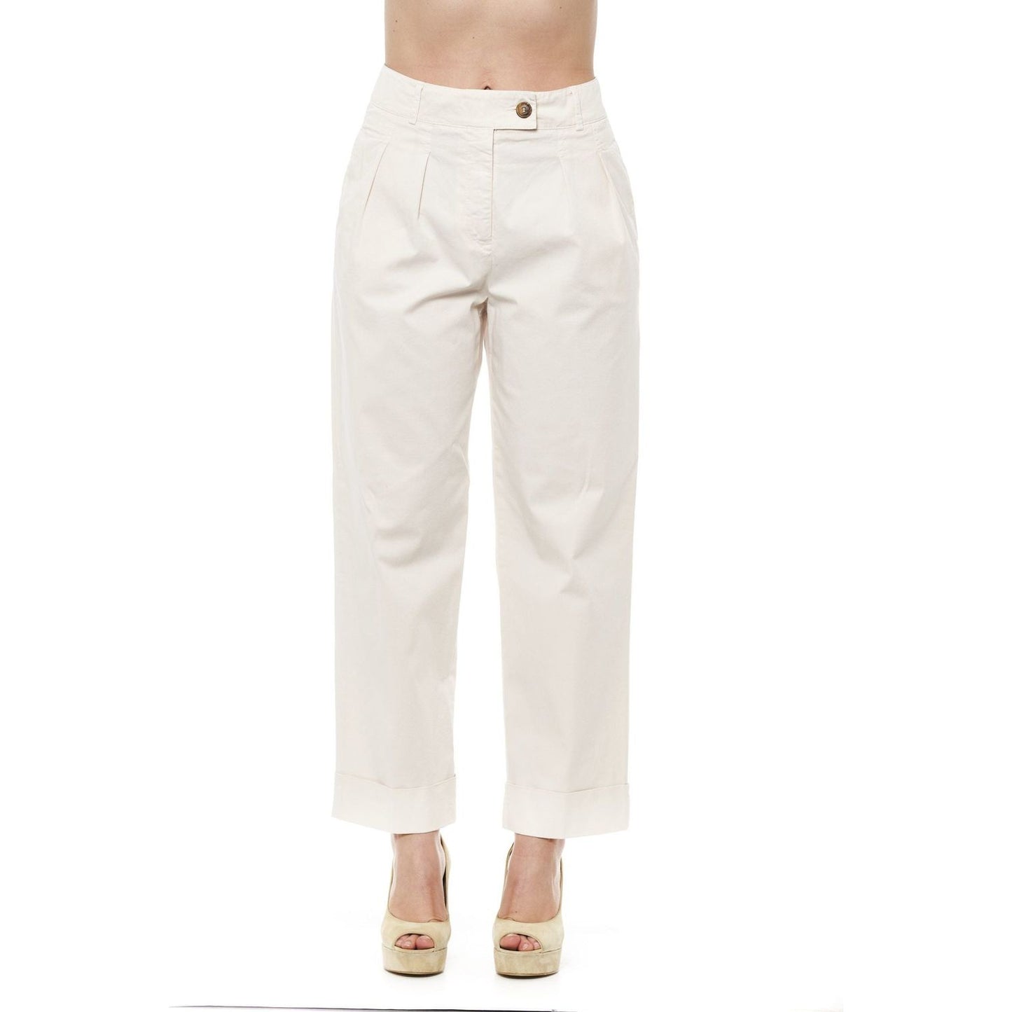 Peserico Beige Cotton Jeans & Pants