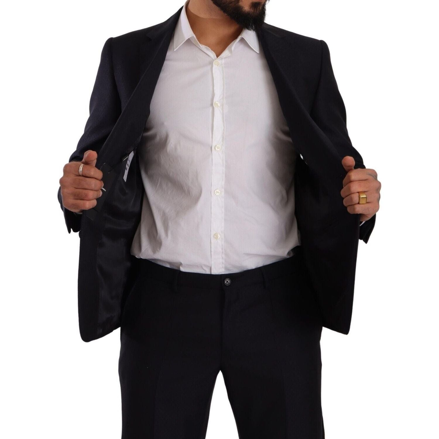 Dolce & Gabbana Blue MARTINI Slim fit 2 Piece Coat Suit