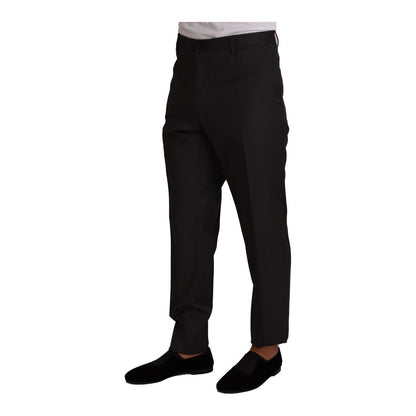 Dolce & Gabbana Gray Wool Formal Tuxedo Trouser Dress Pants