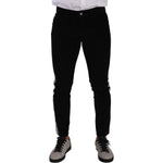 Dolce & Gabbana Black Cotton Stretch Skinny Corduroy Jeans