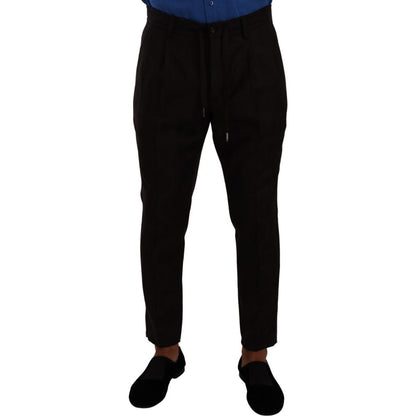 Dolce & Gabbana Bordeaux Wool Men Skinny Trouser Pants
