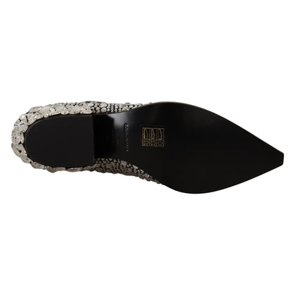 Dolce & Gabbana Black Suede Strass Crystal Cowgirl Boots