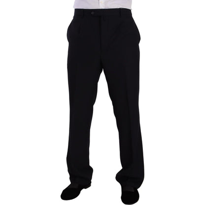 Domenico Tagliente Blue Polyester Single Breasted Formal Suit