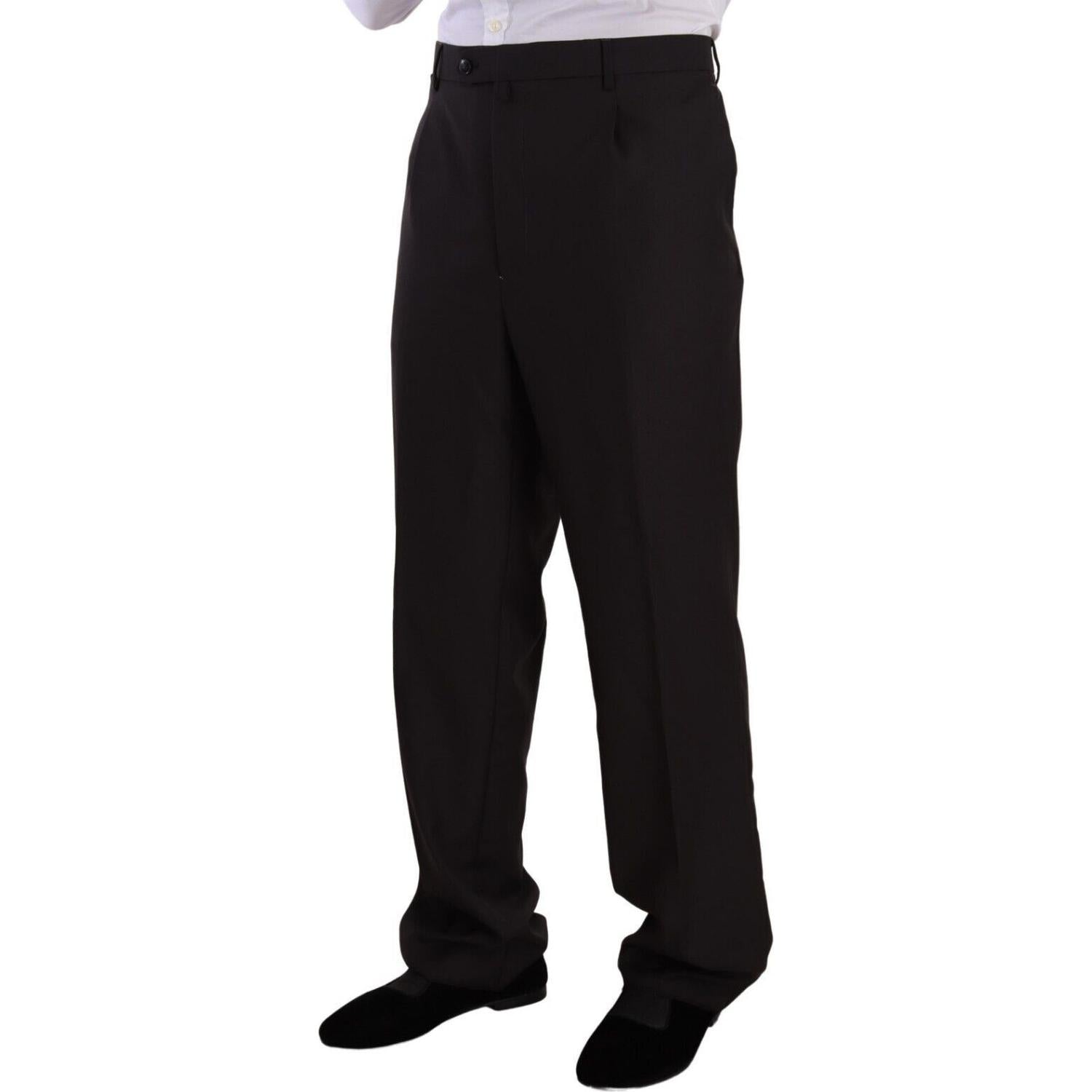 Domenico Tagliente Gray Polyester Single Breasted Formal Suit