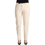Dolce & Gabbana White Cotton Skinny Denim Women Jeans Pants