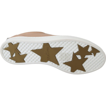 Jimmy Choo Powder Pink Nappa Leather Sneakers