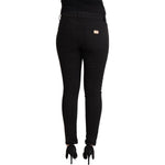 Dolce & Gabbana Black Cotton Mid Waist Denim Slim Fit Jeans