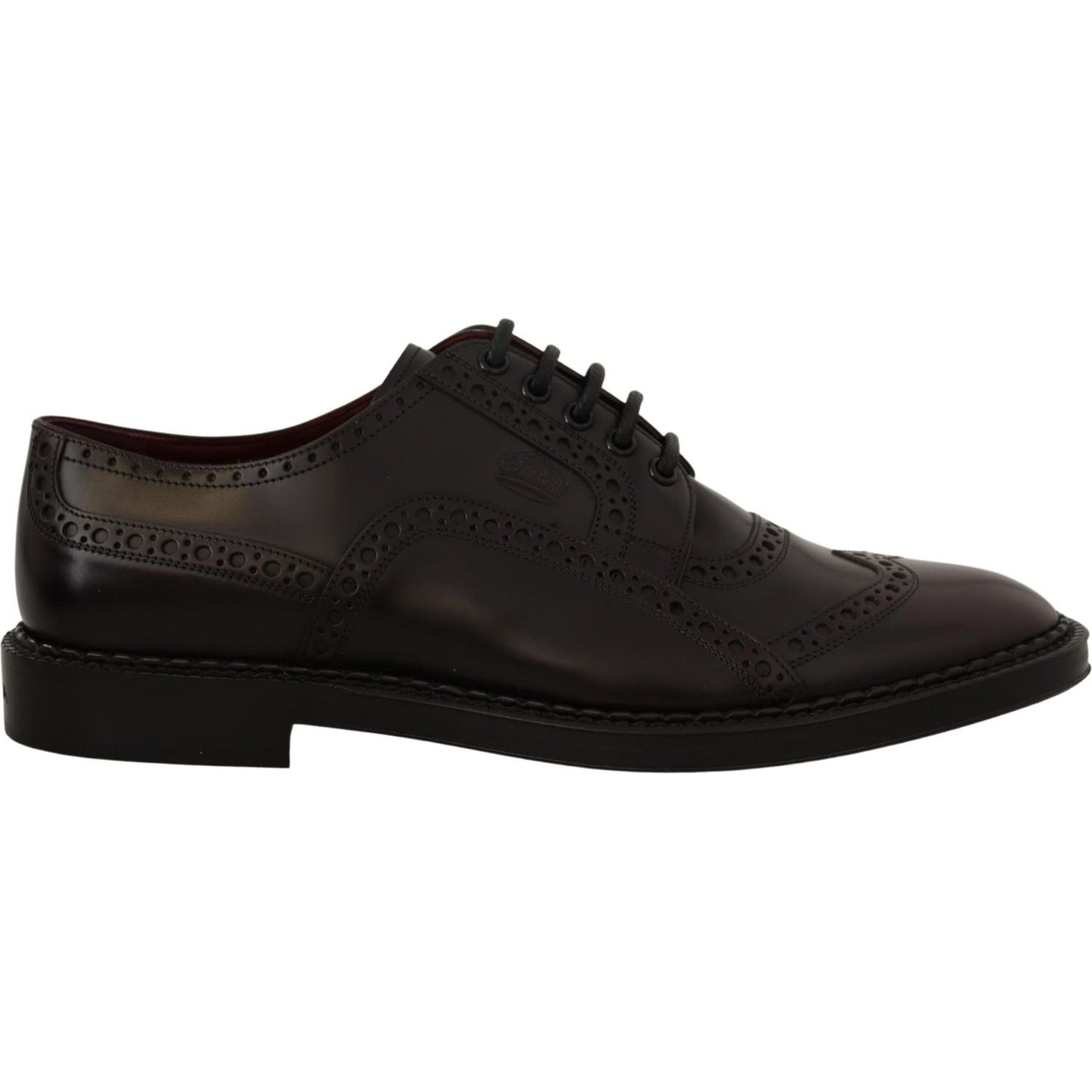 Dolce & Gabbana Purple Leather Oxford Wingtip Formal Shoes