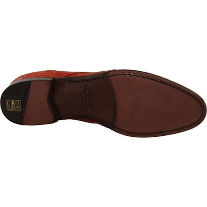 Dolce & Gabbana Orange Exotic Leather Dress Derby Shoes