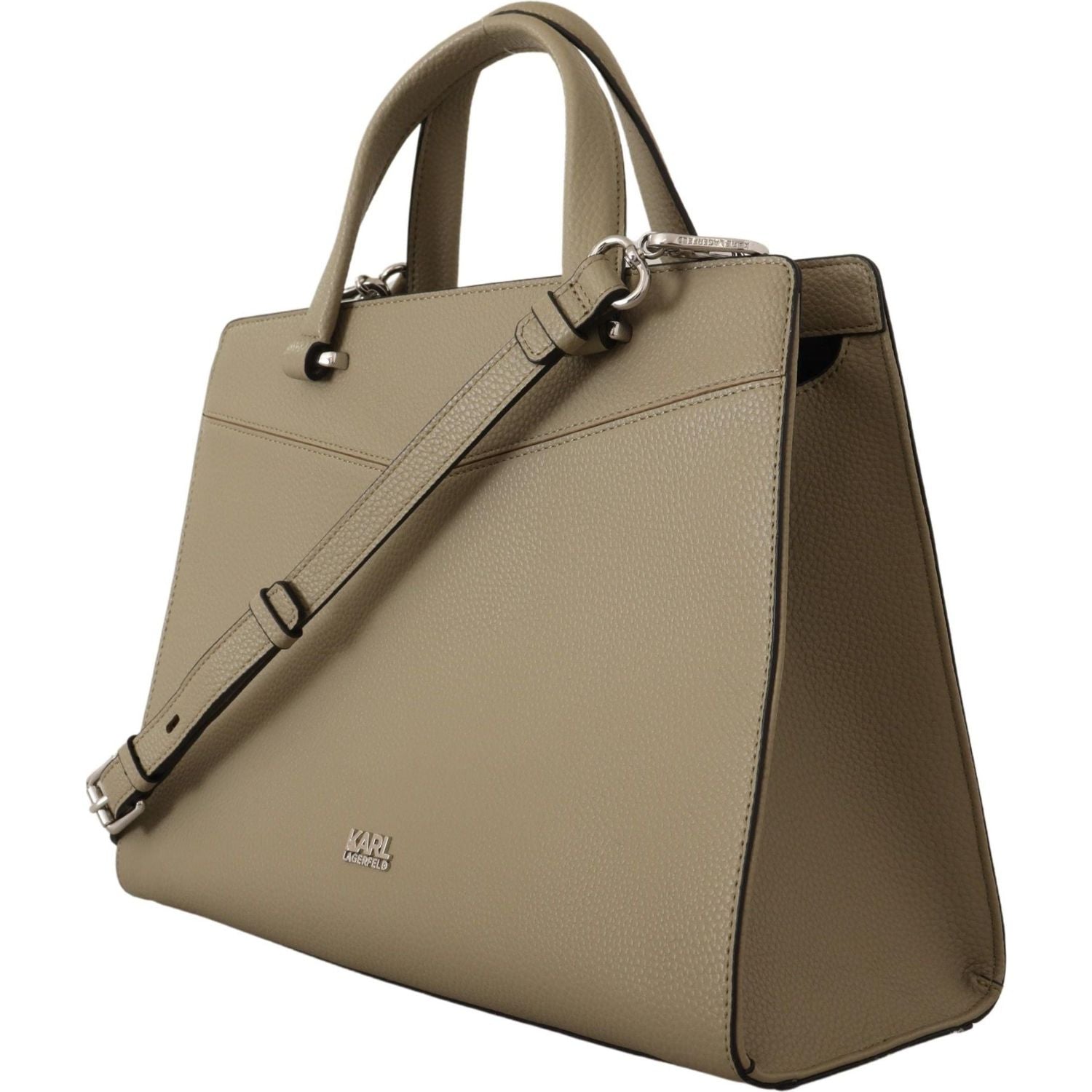 Karl Lagerfeld Sage Green Leather Tote Bag