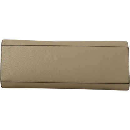 Karl Lagerfeld Sage Green Leather Tote Bag