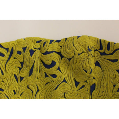 Sachin & Babi Blue Yellow Strapless Bubble Mini Shift Dress