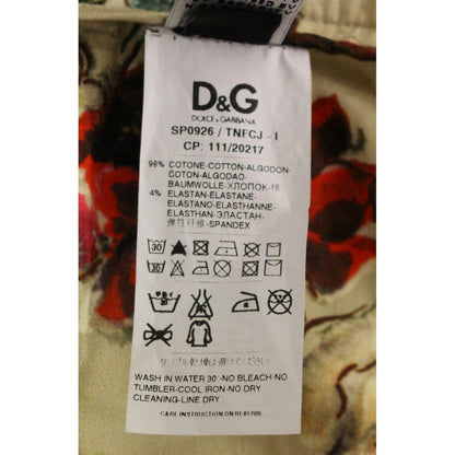 Dolce & Gabbana Beige Cotton Chinos Pants Jeans & Pants