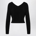 JACQUEMUS La Maille Pralu Longue black cardigan