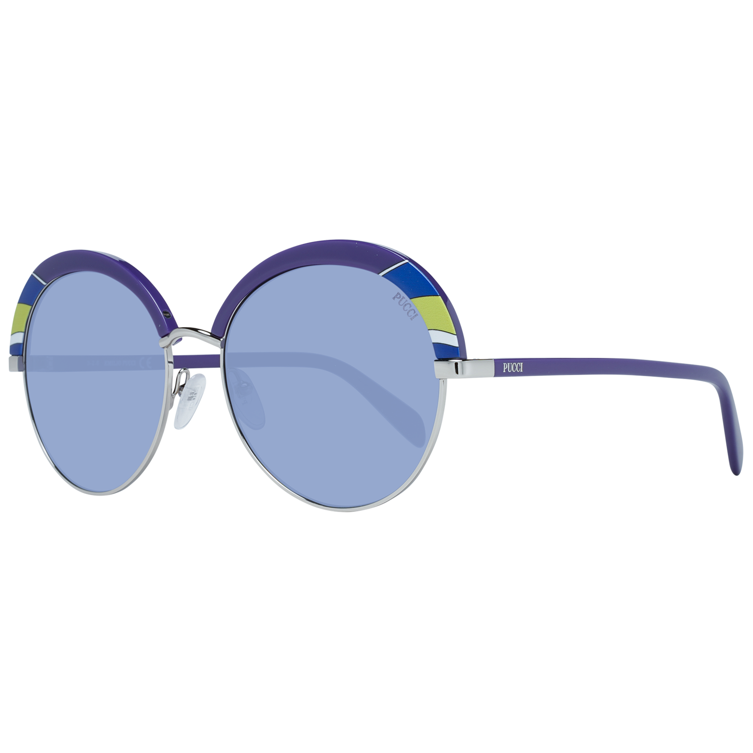 Emilio Pucci Purple Metal & Plastic Sunglasses