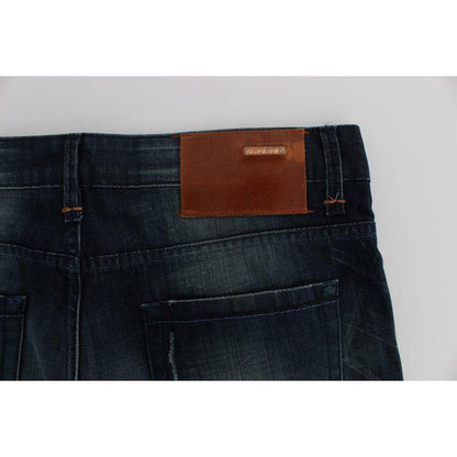 Acht Blue Wash Cotton Denim Slim Fit Jeans