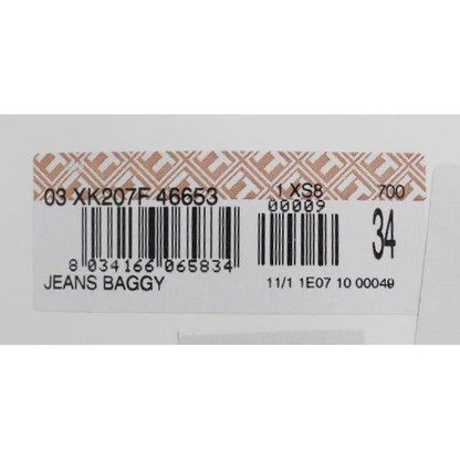 Acht Blue Wash Cotton Baggy Loose Fit Jeans