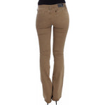Costume National Beige Straight Leg Denim Pants Stretch Jeans