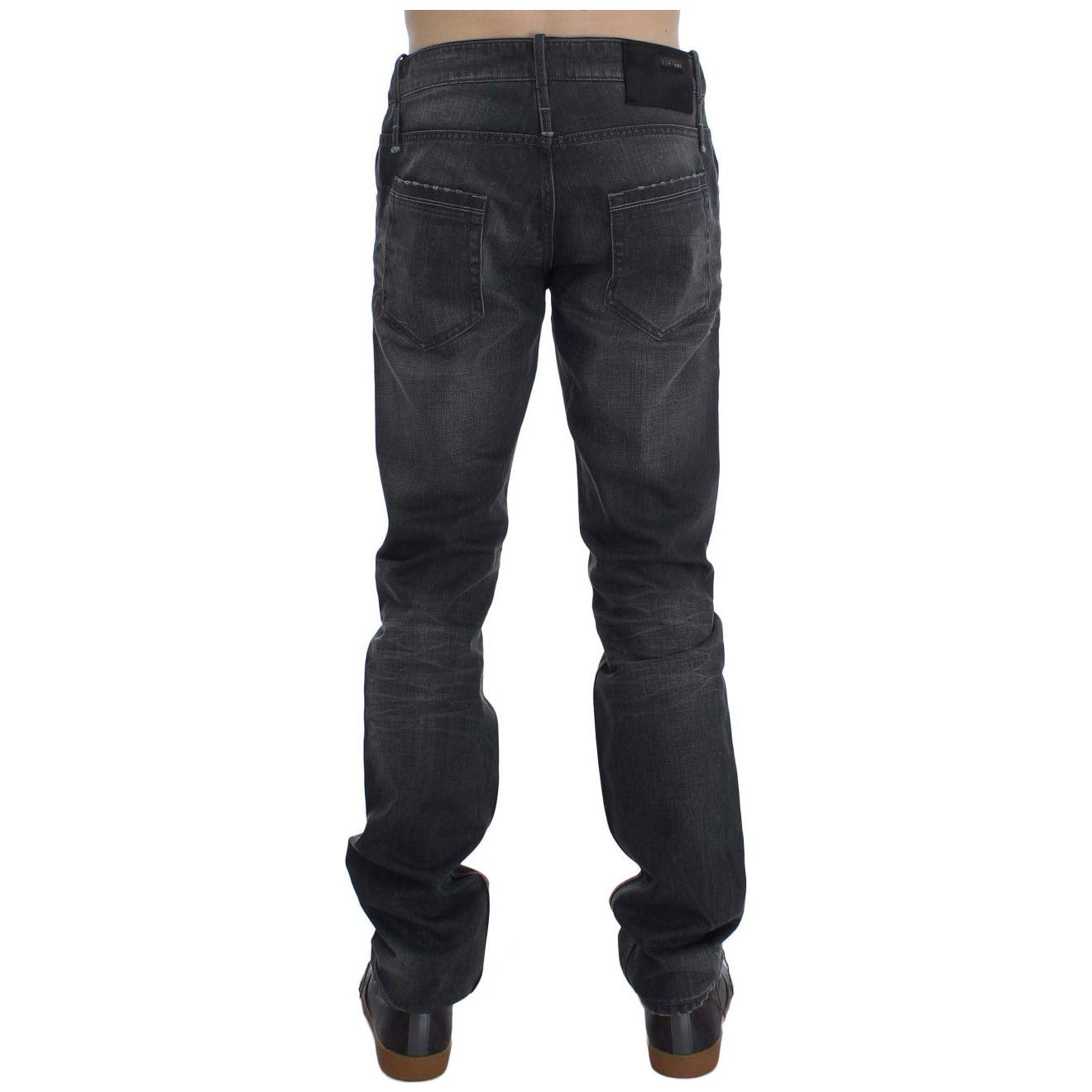 Acht Gray Cotton Regular Low Fit Jeans