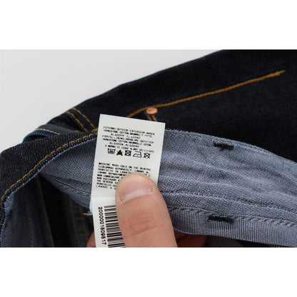 Acht Blue Cotton Regular Straight Fit Jeans Jeans & Pants