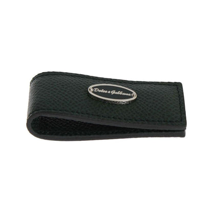 Dolce & Gabbana Green Leather Magnet Money Clip Money Clip