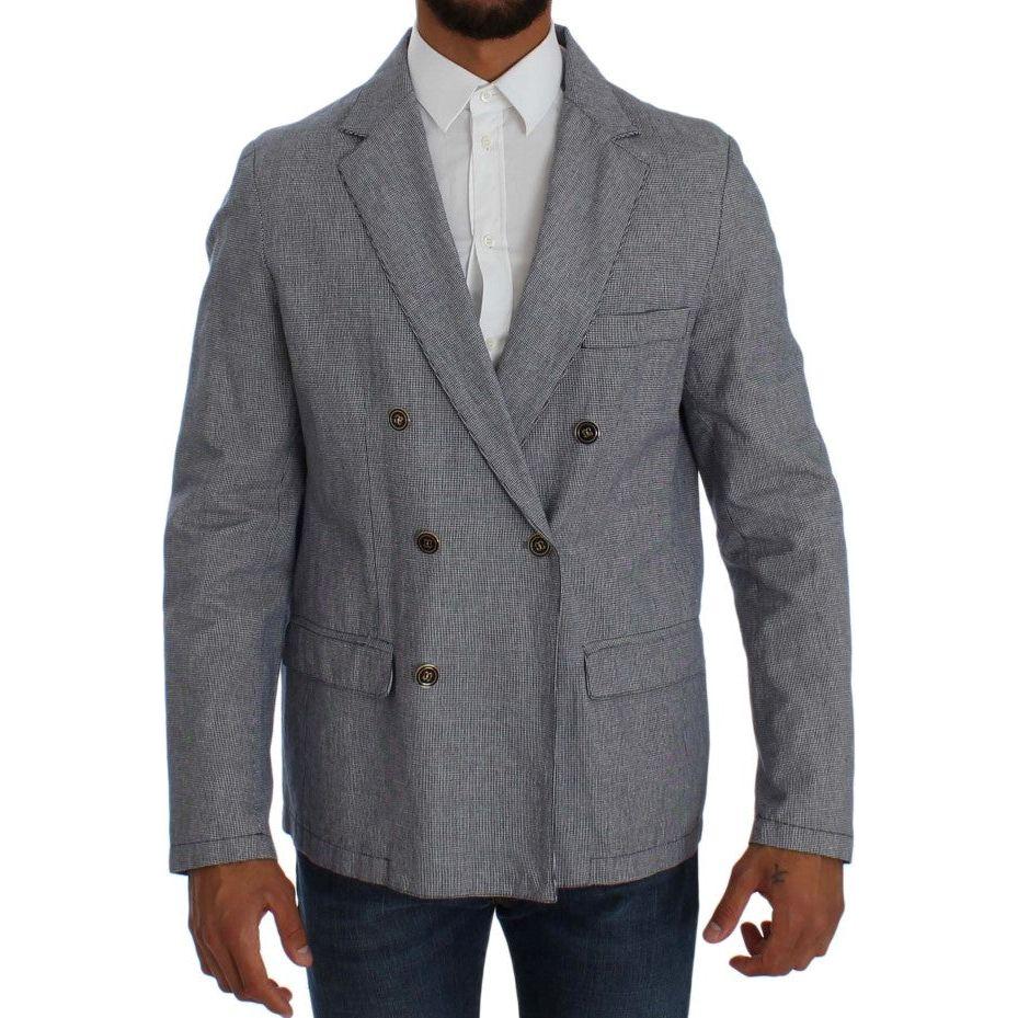 Master Coat Blue Double Breasted Regular Fit Blazer