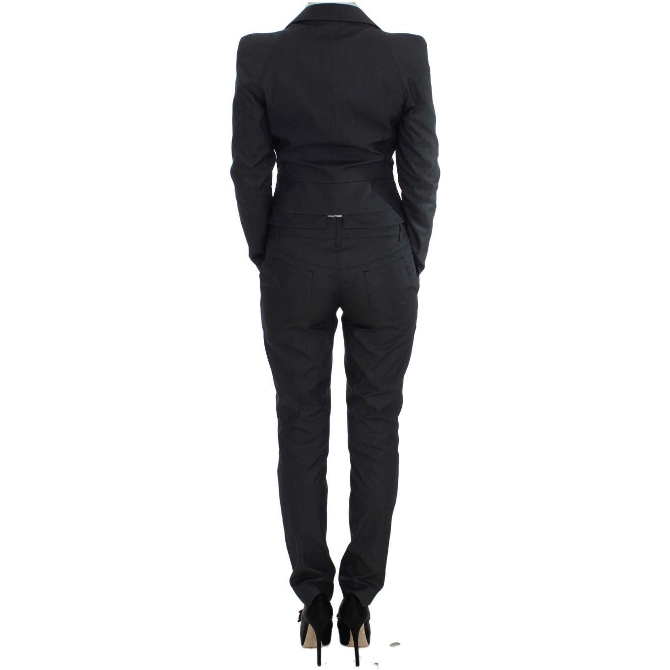 Exte Gray One Button Two Piece Suit