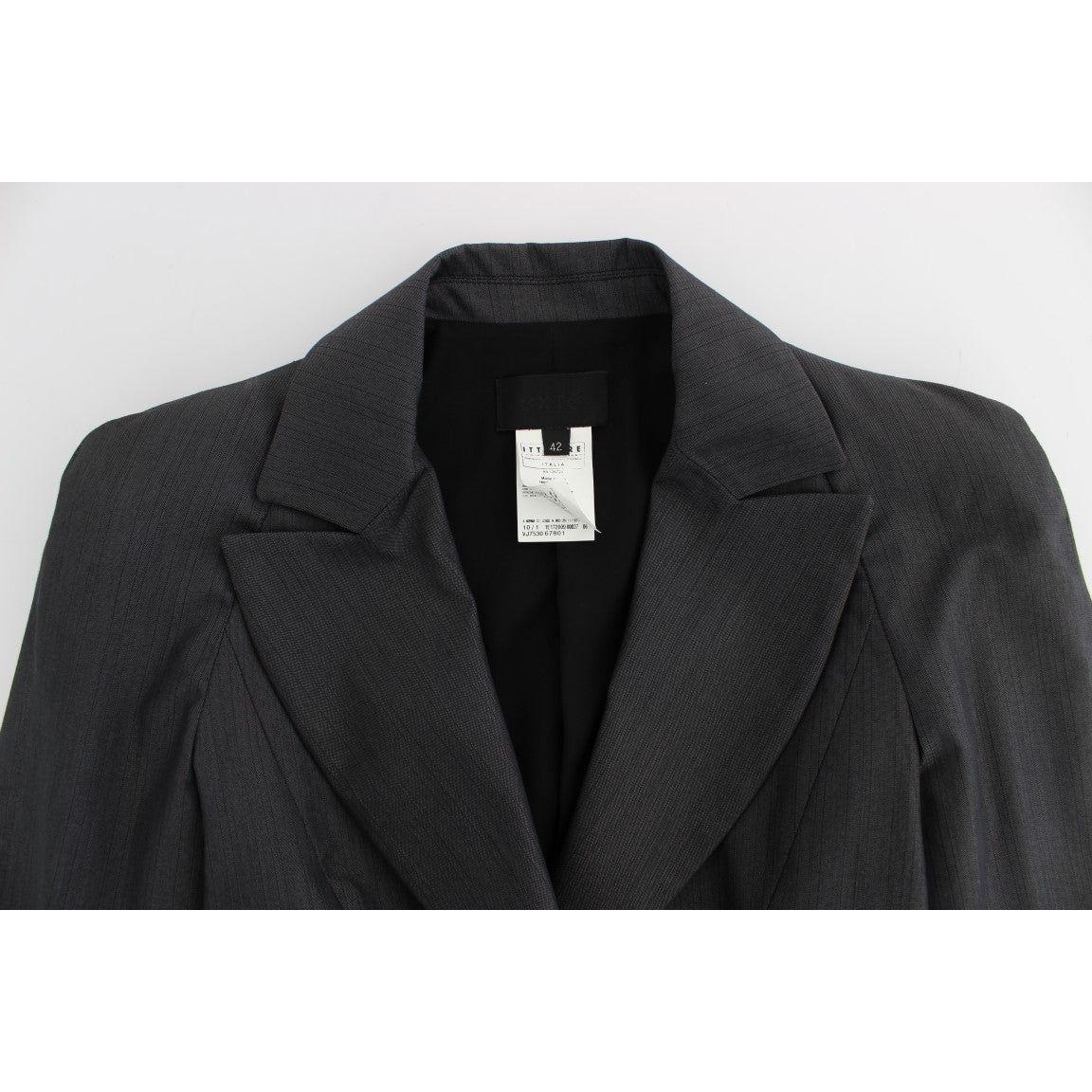 Exte Gray One Button Two Piece Suit Suit