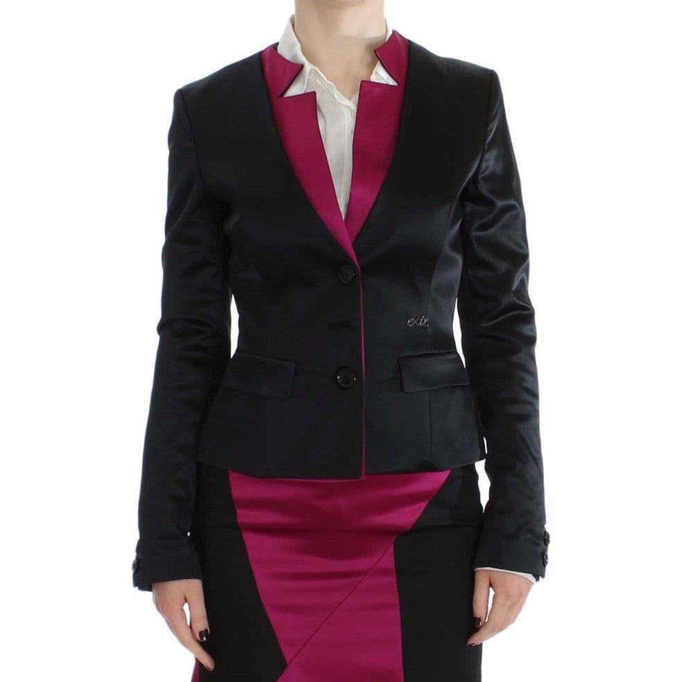 Exte Black Pink Stretch Blazer Jacket Blazer Jacket