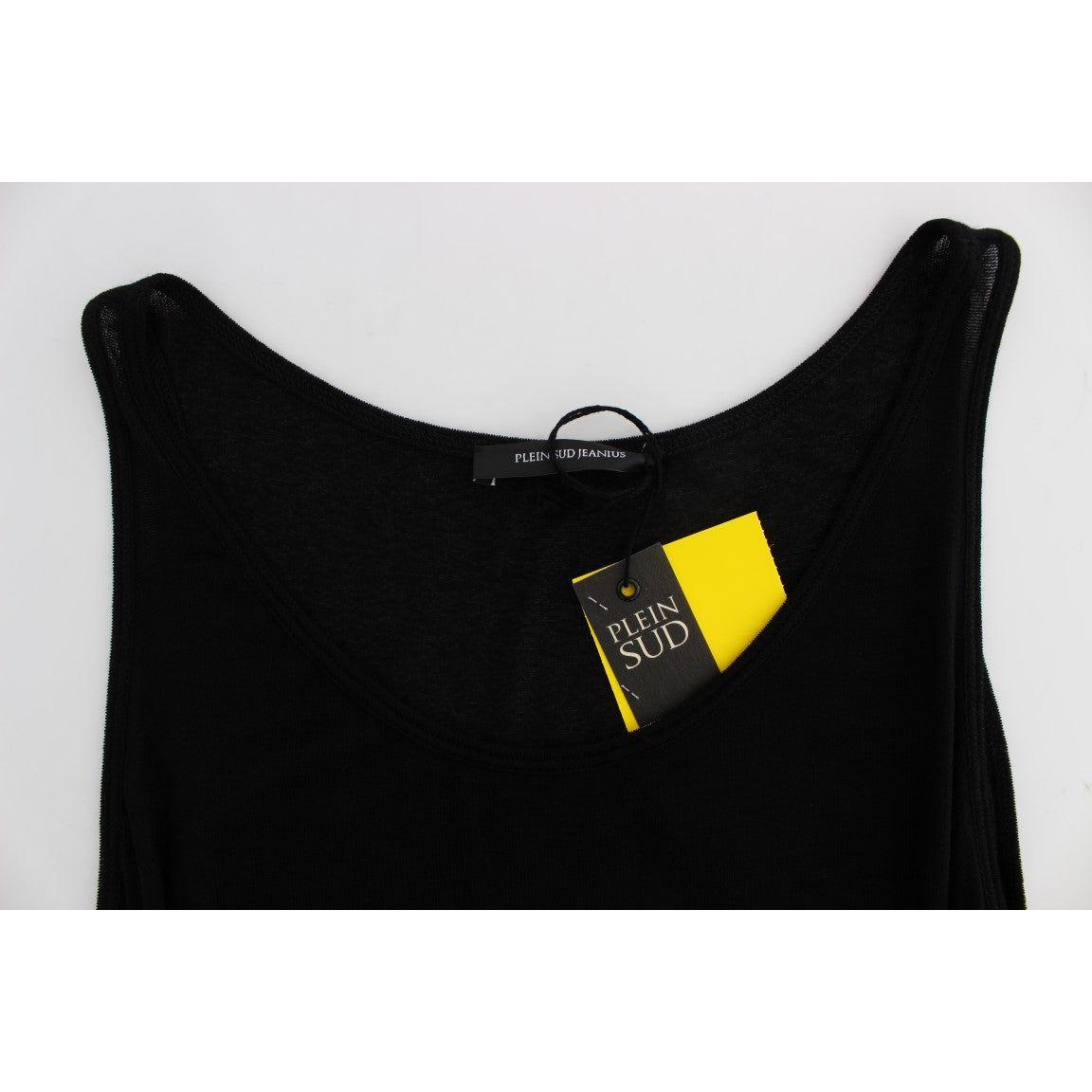 PLEIN SUD Black Stretch Sleeveless Blouse
