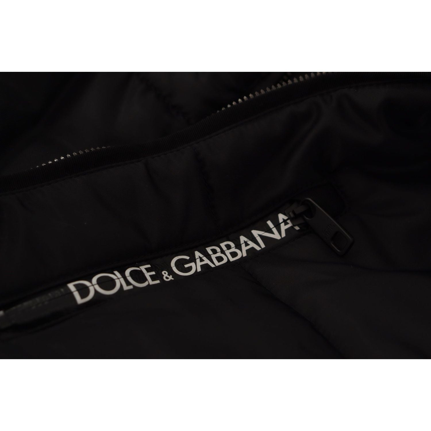 Dolce & Gabbana Black Nylon Hooded Parka Coat Winter Jacket