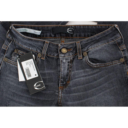Cavalli Blue Wash Cotton Blend Slim Fit Jeans