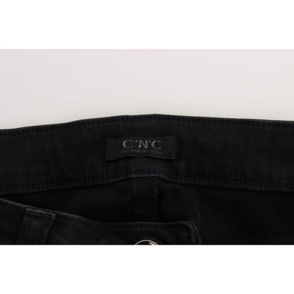 Costume National Black Cotton Slim Fit Denim Jeans Jeans & Pants