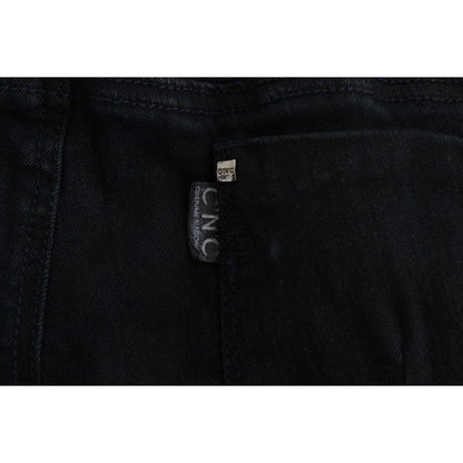 Costume National Black Cotton Slim Fit Denim Jeans Jeans & Pants