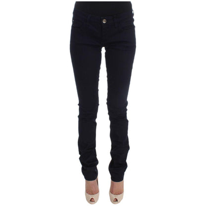 Costume National Blue Cotton Blend Slim Fit Jeans Jeans & Pants