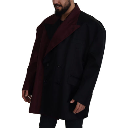 Dolce & Gabbana Bordeaux Polyester Double Breasted Jacket