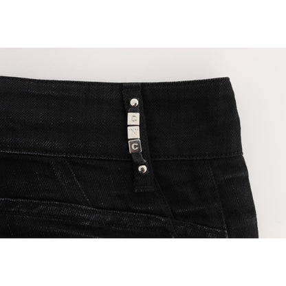 Costume National Black Cotton Slouchy Slims Fit Jeans Jeans & Pants