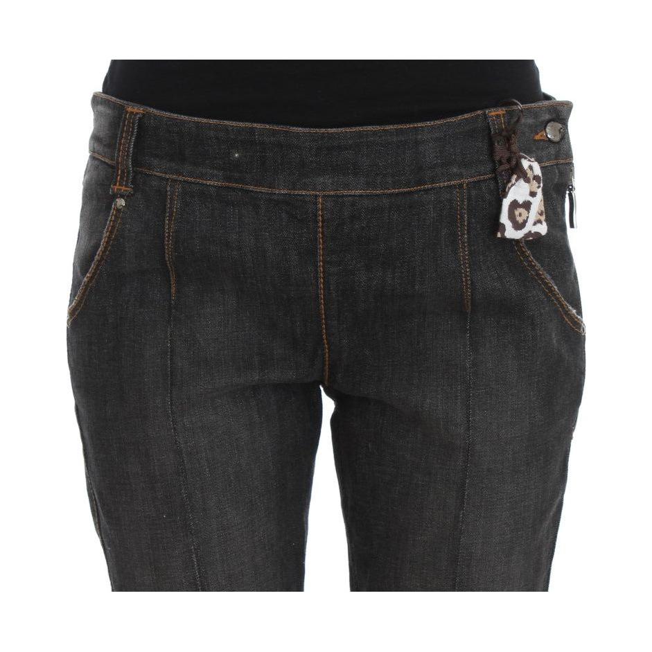 Ermanno Scervino Gray Cotton Slim Fit Denim Jeans