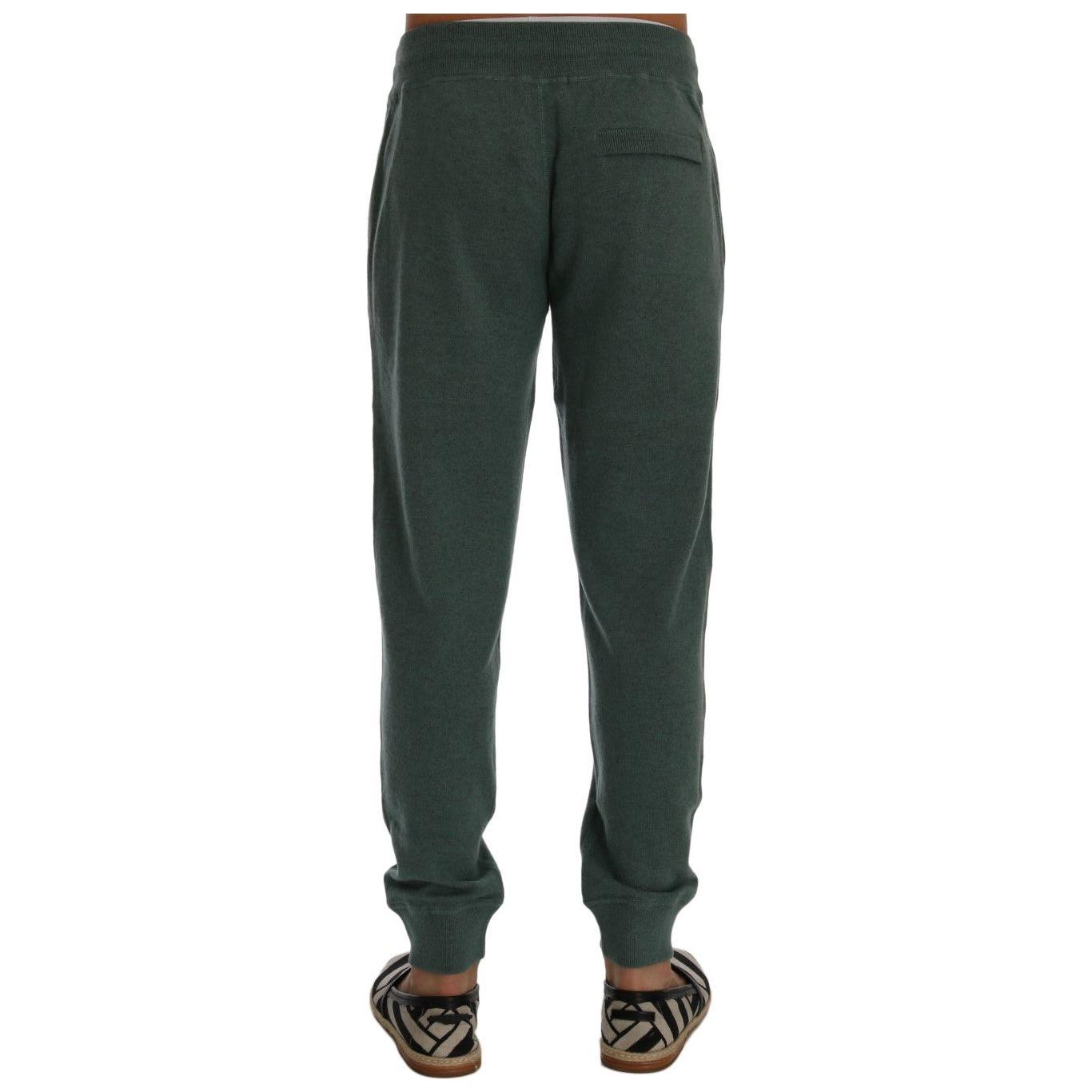 Dolce & Gabbana Green Cashmere Training Pants