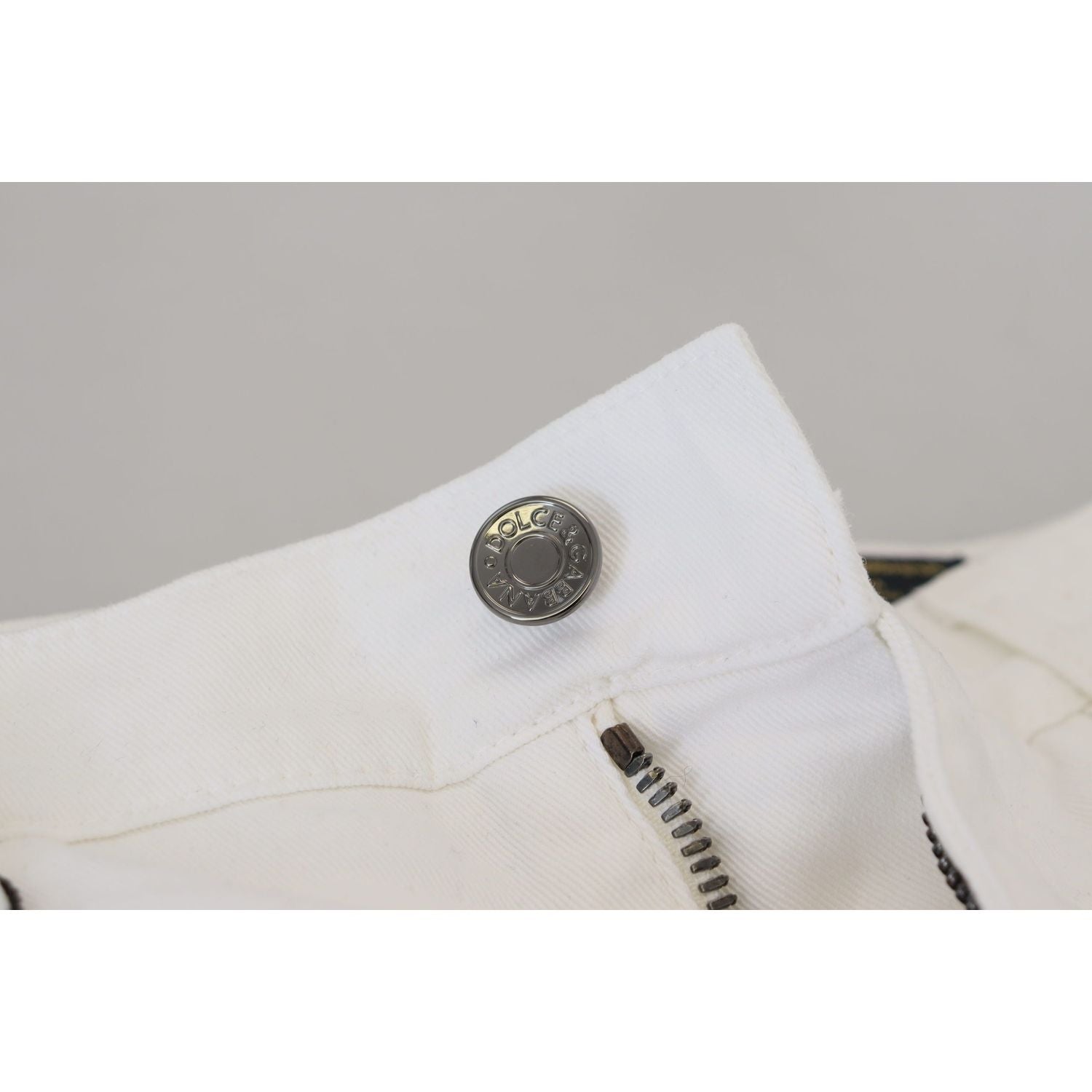 Dolce & Gabbana White Slim Skinny Stretch Cotton Denim Jeans