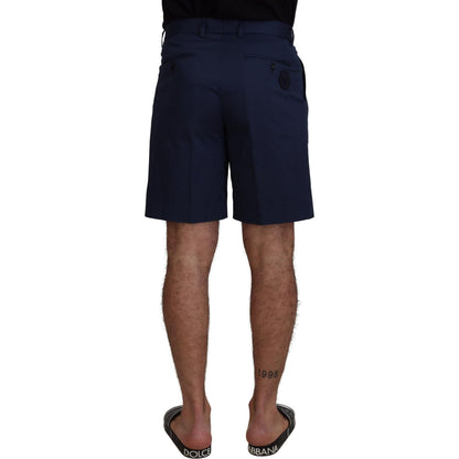Dolce & Gabbana Blue Chinos Cotton Stretch Casual Shorts Shorts