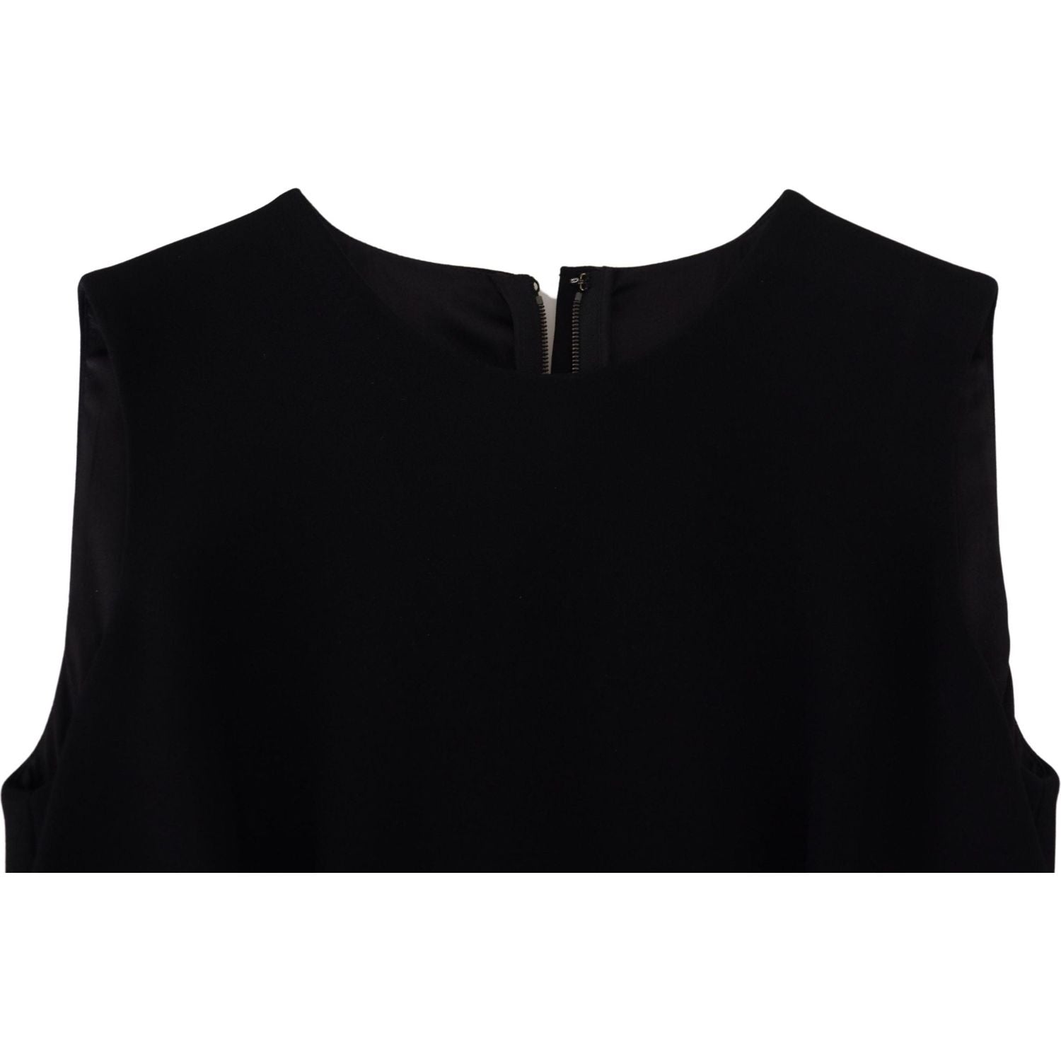 Dolce & Gabbana Black Dress Sheath Flare Viscose Dress
