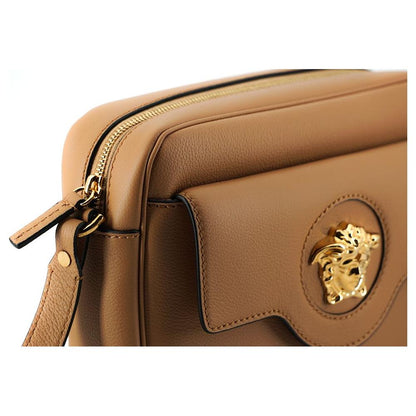 Versace Brown Calf Leather Camera Shoulder Bag