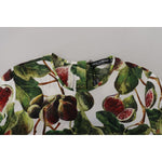 Dolce & Gabbana Crew-neck Cotton Top Blouse Fruit T-shirt