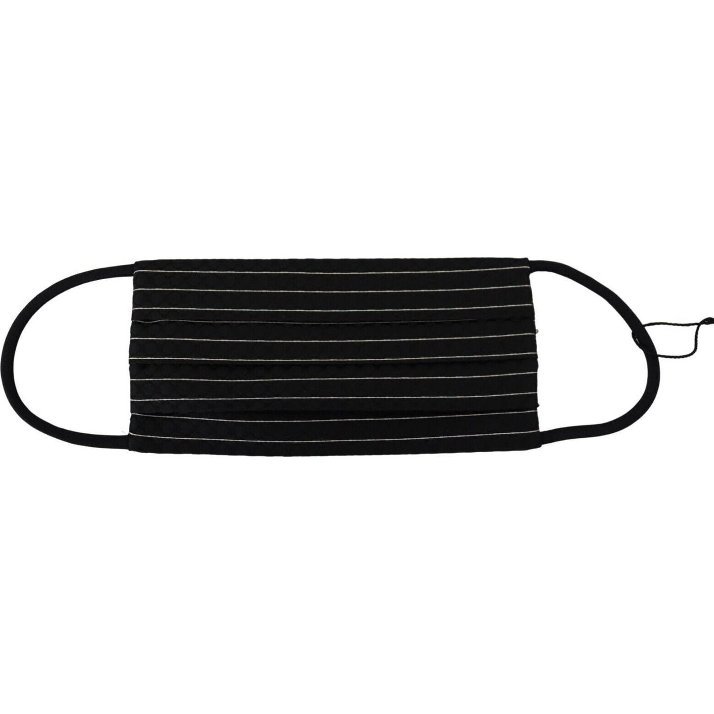 Dolce & Gabbana Black White Stripes Elastic Ear Strap One Size Face Mask