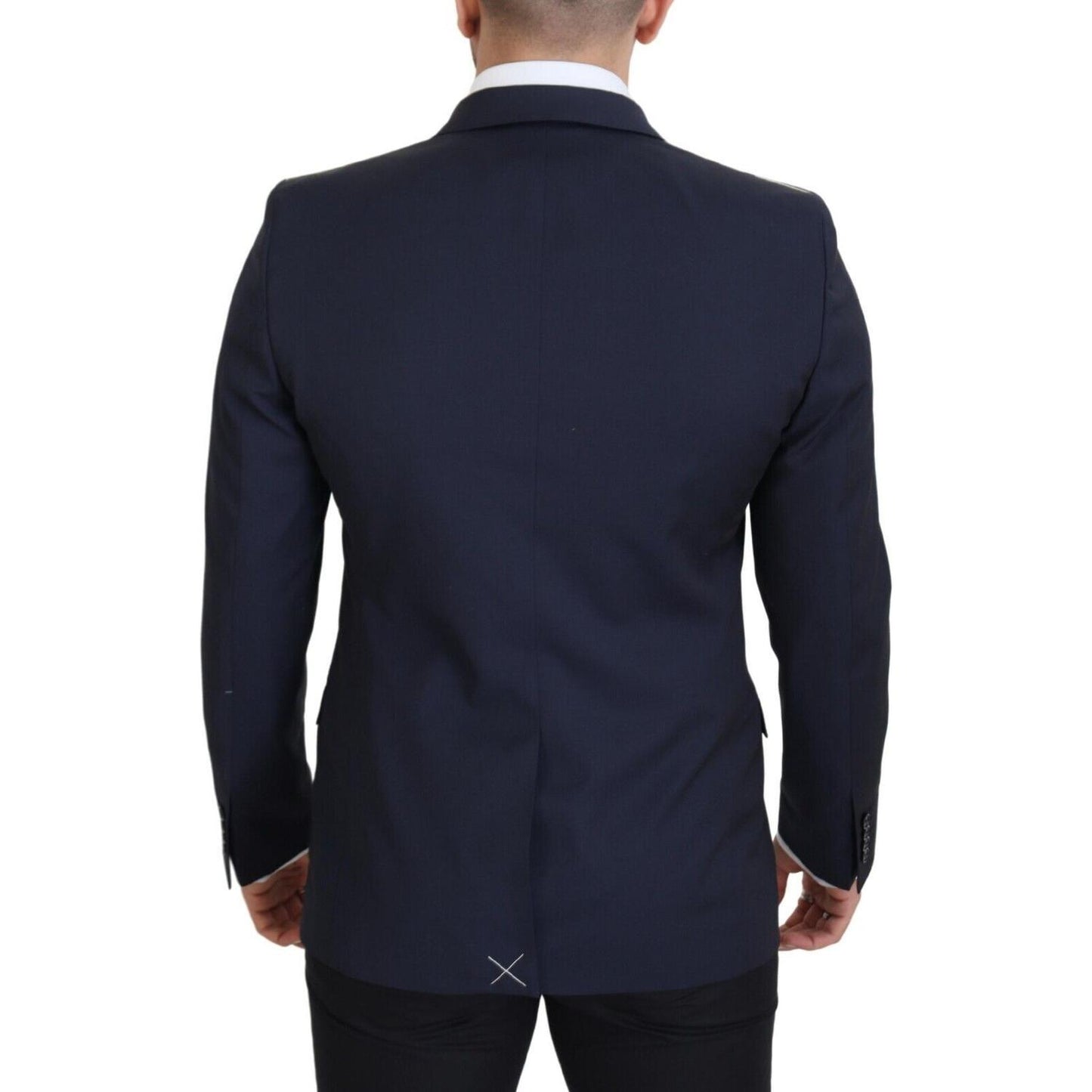 Dolce & Gabbana Dark Blue Wool Single Breasted MARTINI Blazer